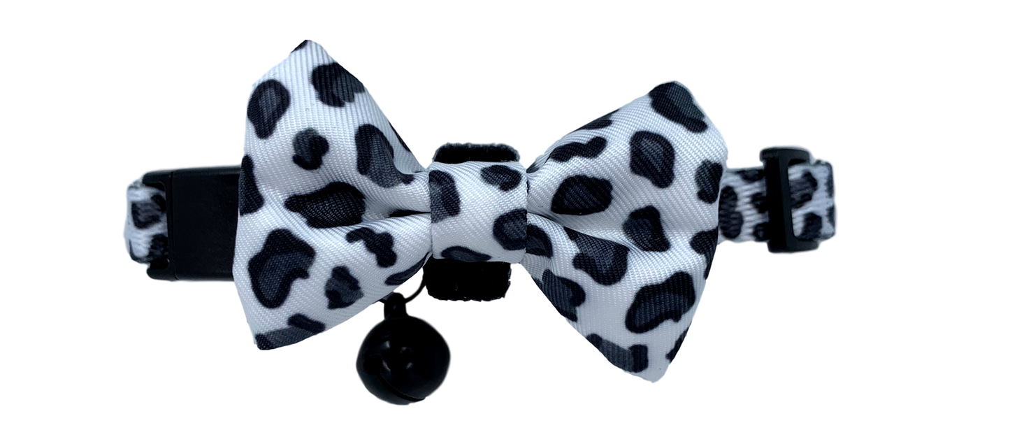 Cat Collar and Bow Tie Off Wild Cat Leopard Print