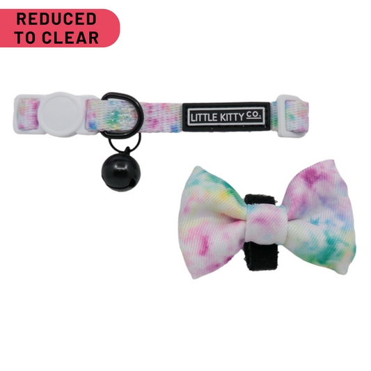 CAT COLLAR & BOW TIE: Cotton Candy {FINAL SALE}