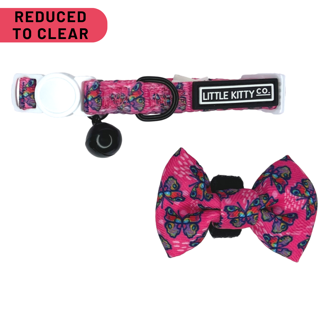 CAT COLLAR & BOW TIE: Flutterly Fab {FINAL SALE}