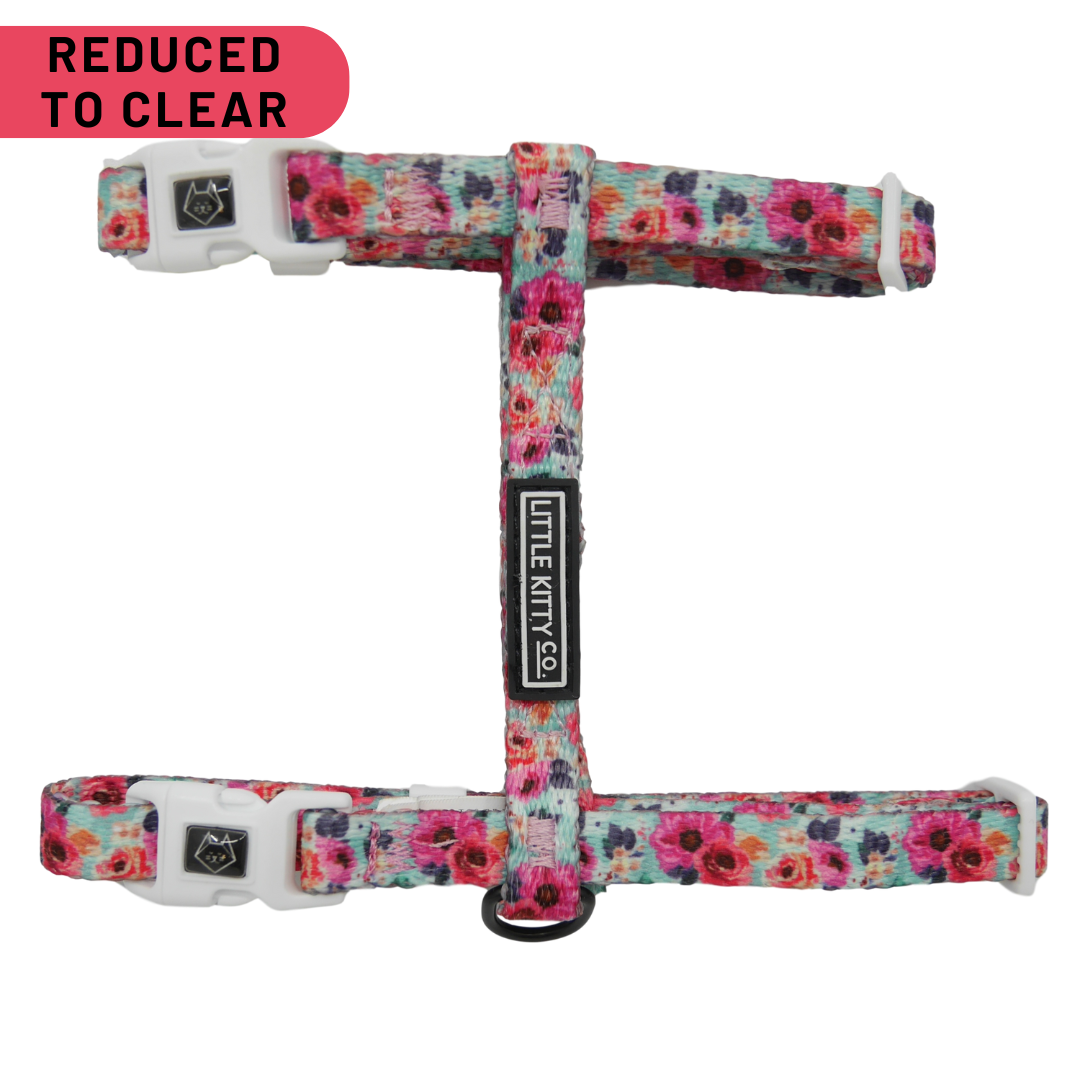 CAT STRAP HARNESS: That Floral Feeling {FINAL SALE}