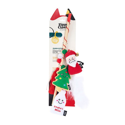 ZIPPY CLAWS: Holiday Zippystick Santa with Cookies & Milk (NEW)