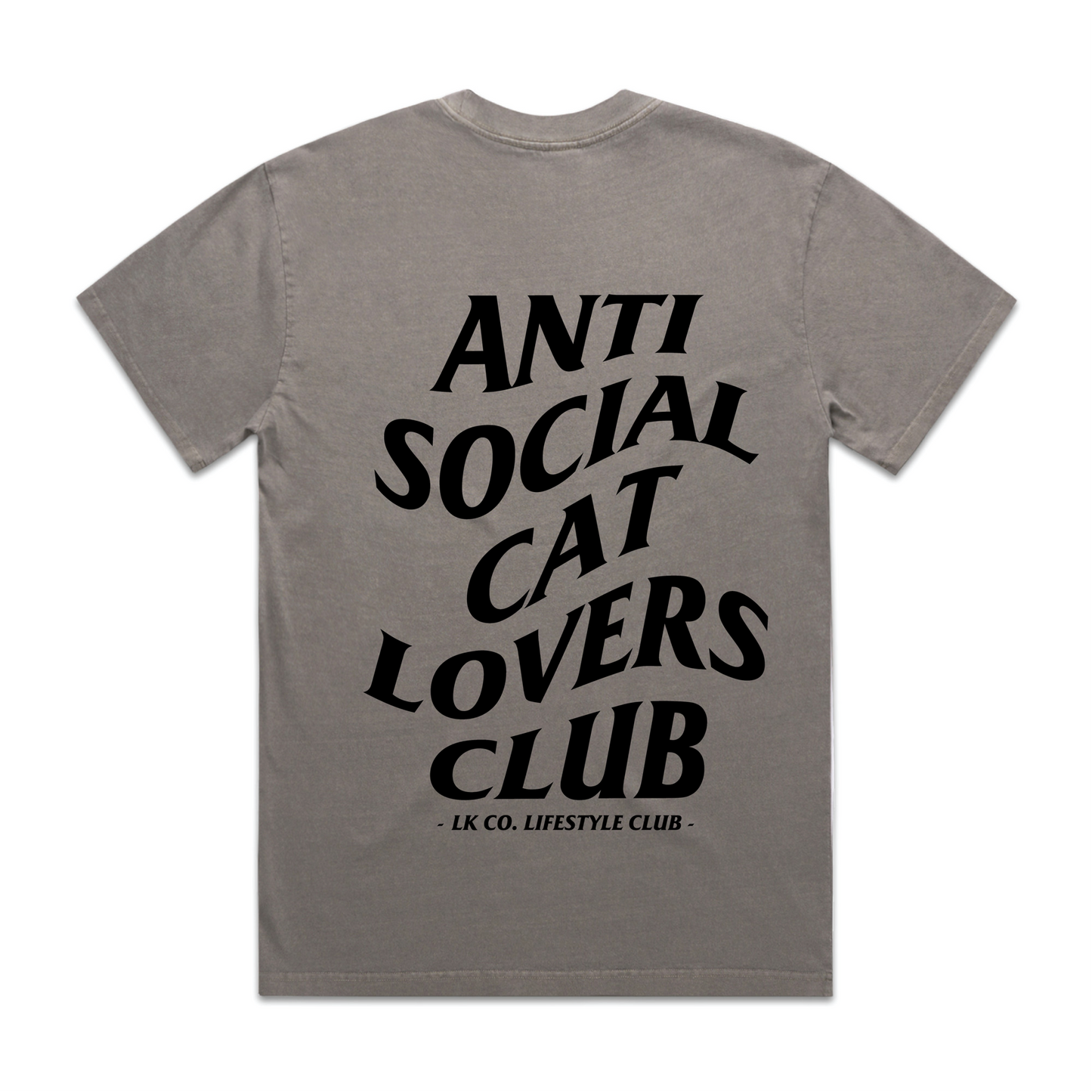 LK CO. LIFESTYLE CLUB TEE: "Anti Social Cat Lovers Club" | (Digital Printing)