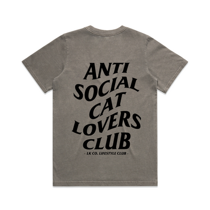 LK CO. LIFESTYLE CLUB TEE: "Anti Social Cat Lovers Club" | (Digital Printing)