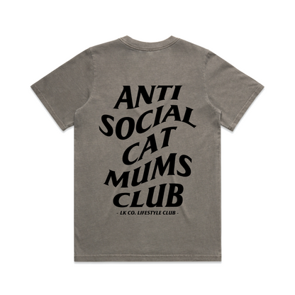 LK CO. LIFESTYLE CLUB TEE: "Anti Social Cat Mums Club" | (Digital Printing)