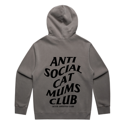 LK CO. LIFESTYLE CLUB HOODIE: "Anti Social Cat Mums Club" (Digital Printing)