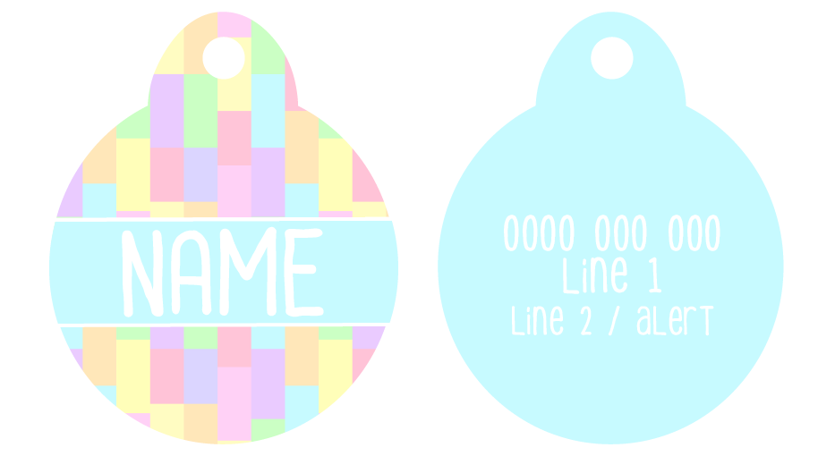 Blue Id Tag Pet ID Tag | Gelato (Blue) – Little Kitty Co.