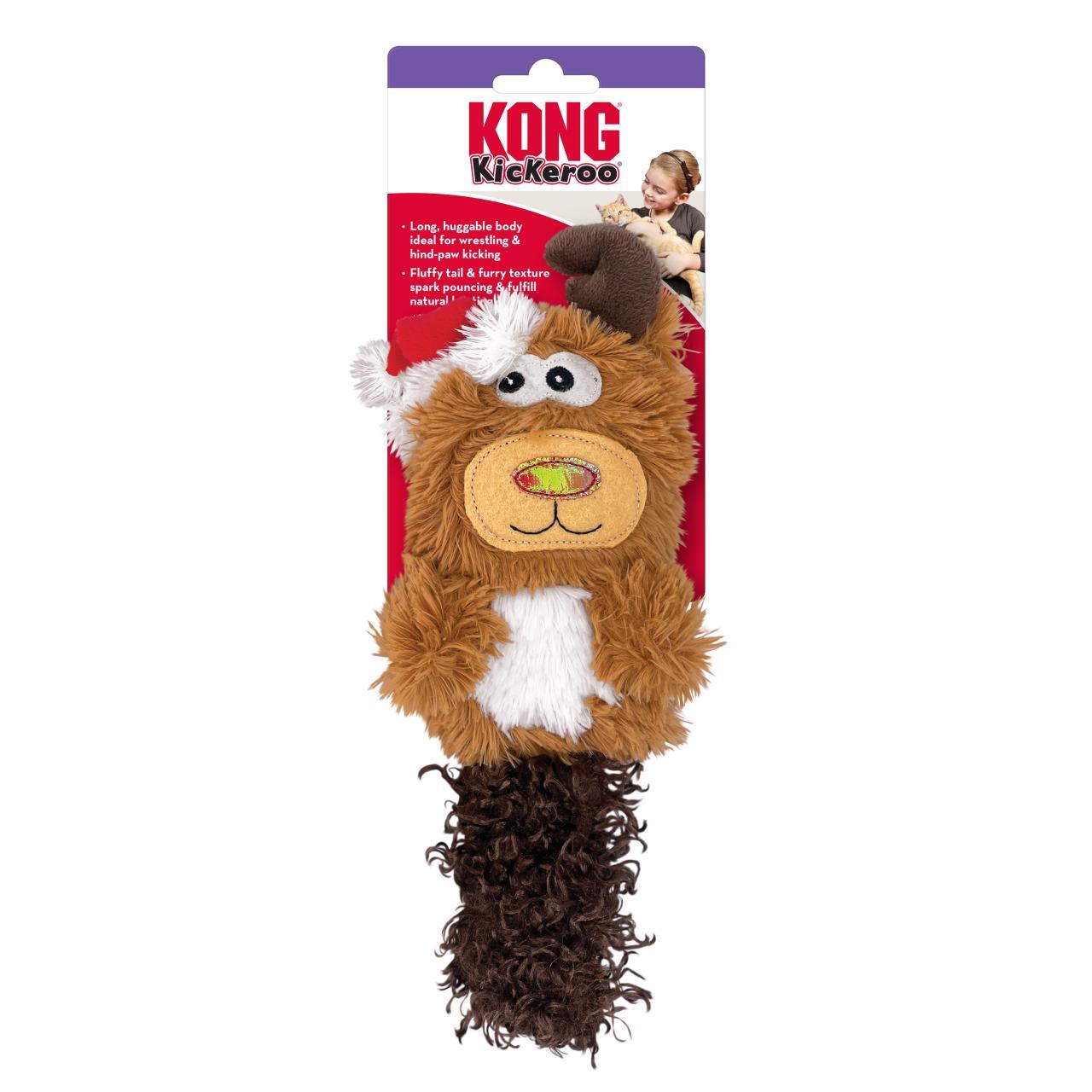 KONG (CAT): Christmas Holiday Kickeroo Reindeer (NEW)