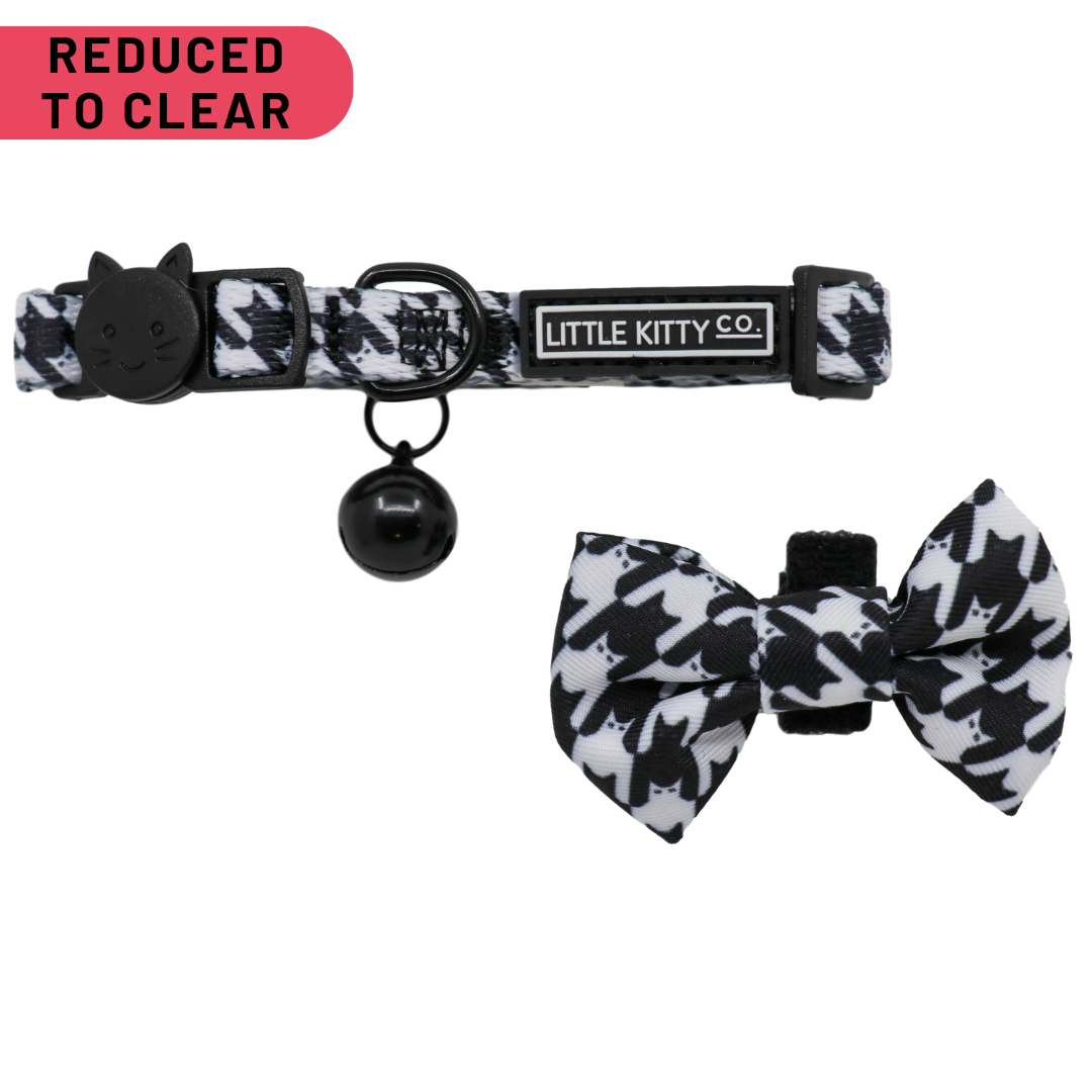 CAT COLLAR & BOW TIE: Catstooth {FINAL SALE}