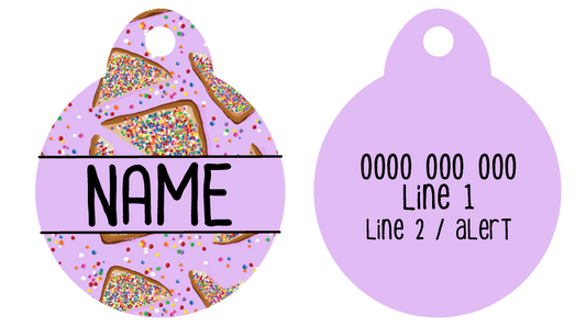 Pet ID Tag | Purple Fairy Bread