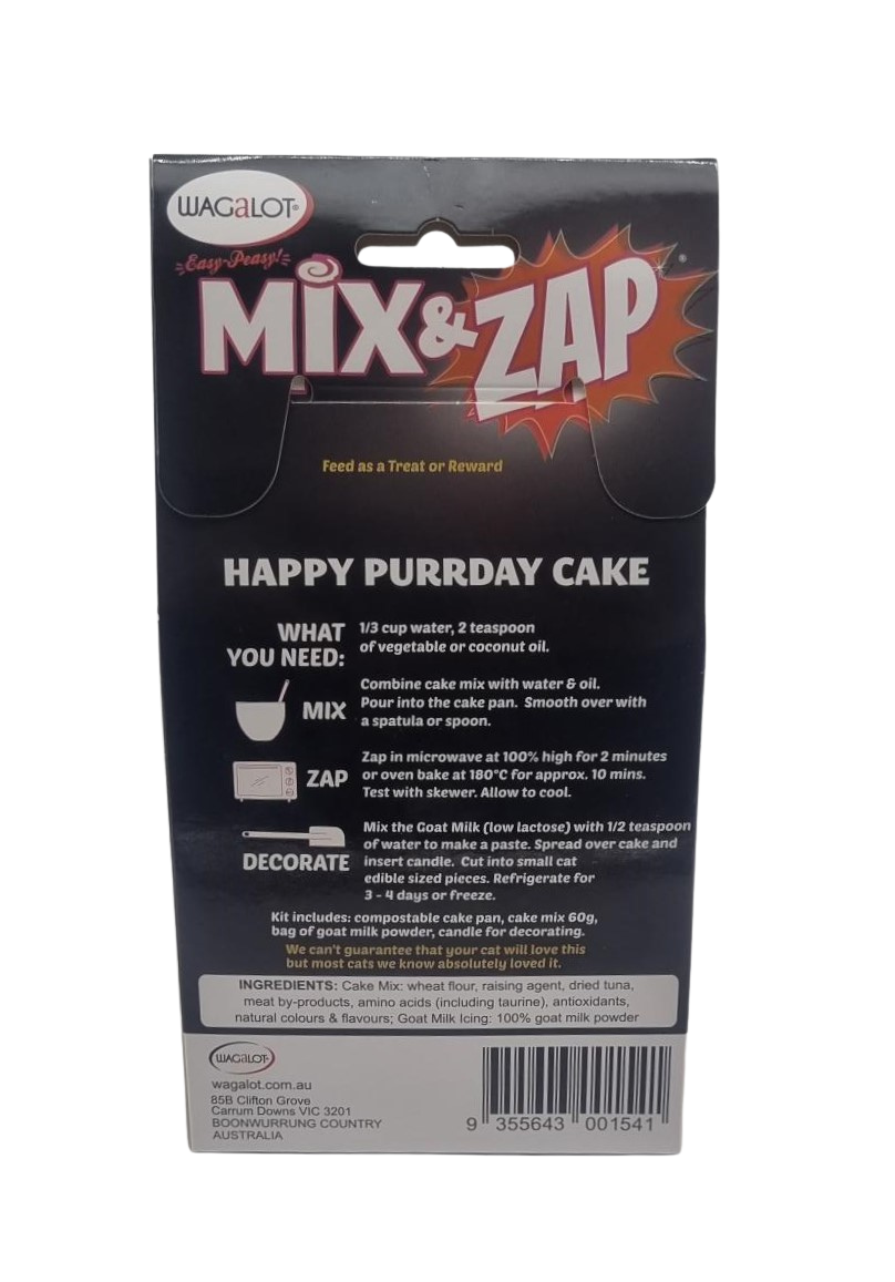 CAT TREATS Wagalot CAT: Cake Mix PURRDAY KITTY Cake Kit