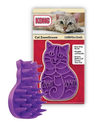 KONG (CAT): Zoomgroom Cat Brush - Purple