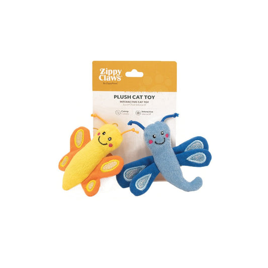 ZIPPY CLAWS: Butterfly and Dragonfly 2pk