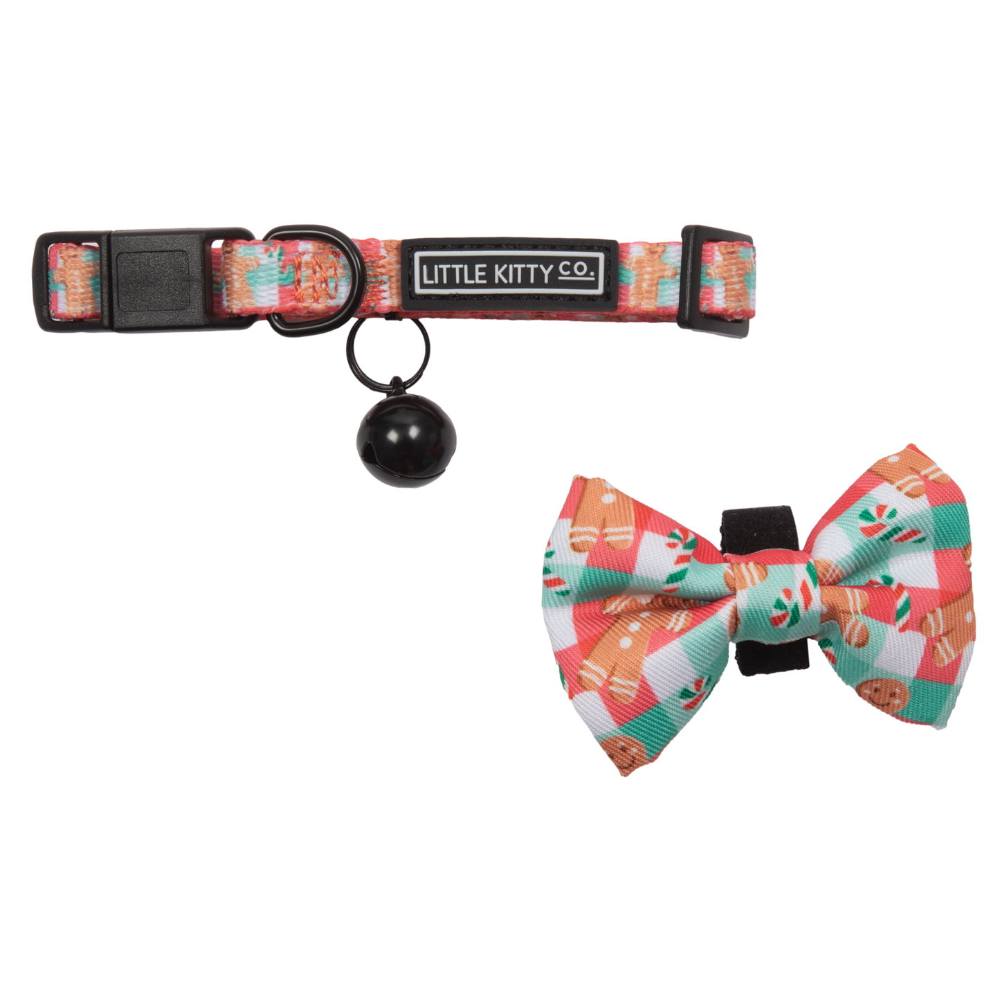 CAT COLLAR & BOW TIE: Christmas Gingerbread {FINAL SALE}