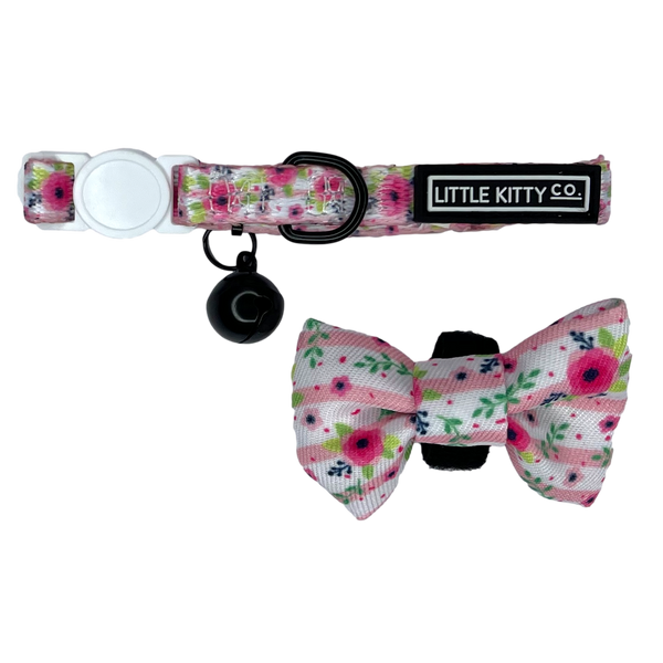 Cat Collar and Bow Tie Fancy Florals