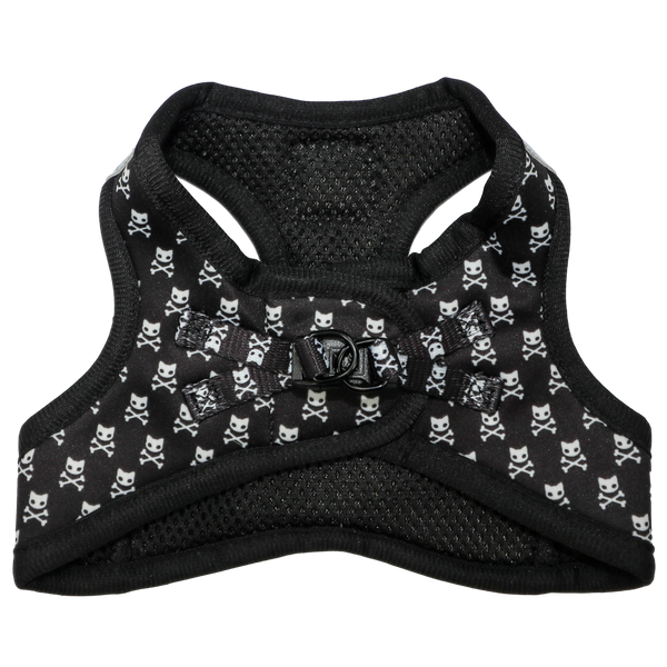 Cat Step In Harness Baddest of them All Black Cat Skulls