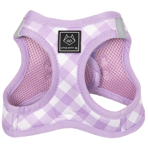 CAT STEP IN HARNESS: Berry Gingham