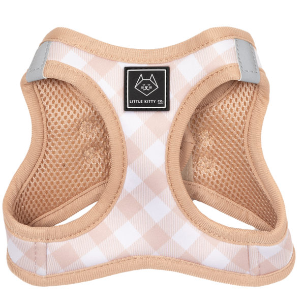 CAT STEP IN HARNESS: Latte Gingham