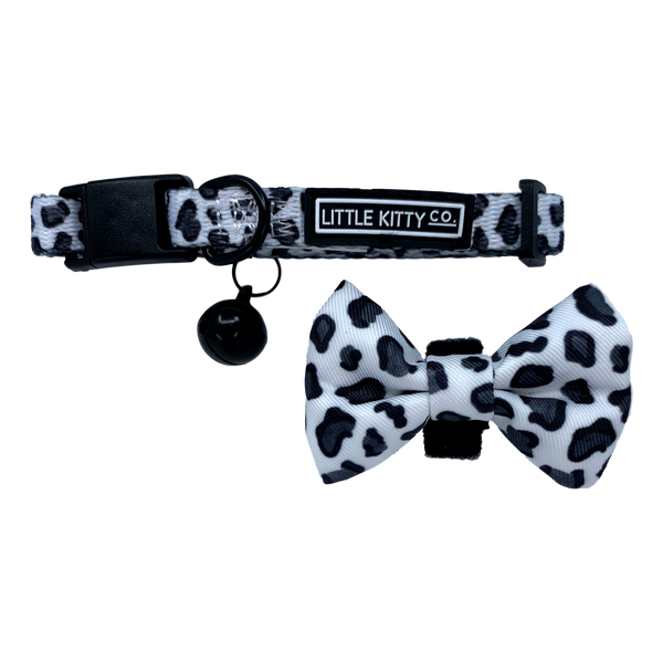 Cat Collar and Bow Tie Off Wild Cat Leopard Print
